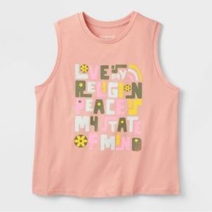 𝅺pride Adult Love js my Religion Tank Top - Coral Orange lgbtq gay queer rare